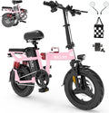 Folding Electric Bike for Adults, 800W Peak Motor 25MPH, Ebike with 48V 14Ah Removable Battery, 35-55 Miles Range, 14'' Adults Electric Bicycles for Men Women Commuter UL 2849 Safety Standard