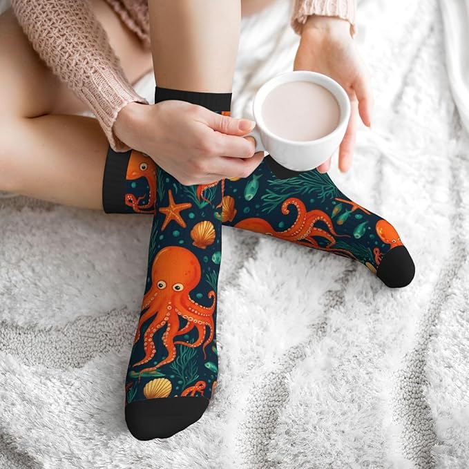 Crew Athletic Socks Funny Crazy Casual Sports Novelty Dress Socks for Women Men Running Hiking