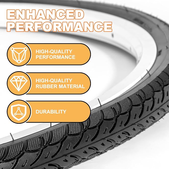 Hycline Road Bike Replacement Tire: 700x25C/700x28C/700Cx35C Folding High-Performance Wear-Resistant Bicycle Tires for City Commuter Road