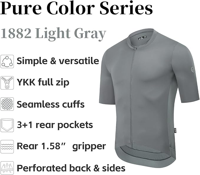 YKYWBIKE Cycling Jersey Men with Pockets Bike Jersey Short Sleeve Biking Shirts for Men Cycling Breathable MTB Biker Shirts