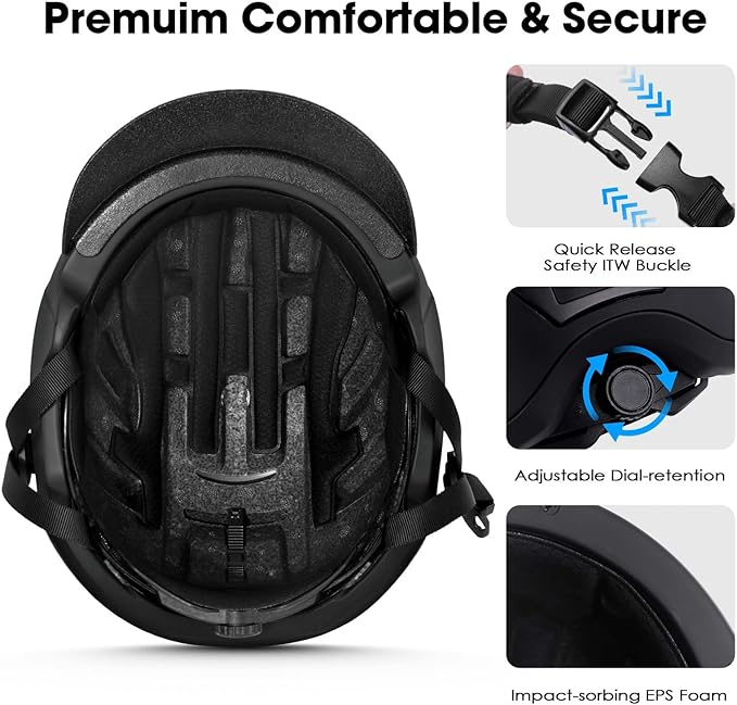 Shinmax Bike Helmet with Turn Signals, NTA Certified up to 45km/h, Bicycle Helmet for Men Women with USB Rechargeable Rear Light, Viser, Cycling Helmet for E-Bike & S-Pedelec,Scooter, Commuter, Adults