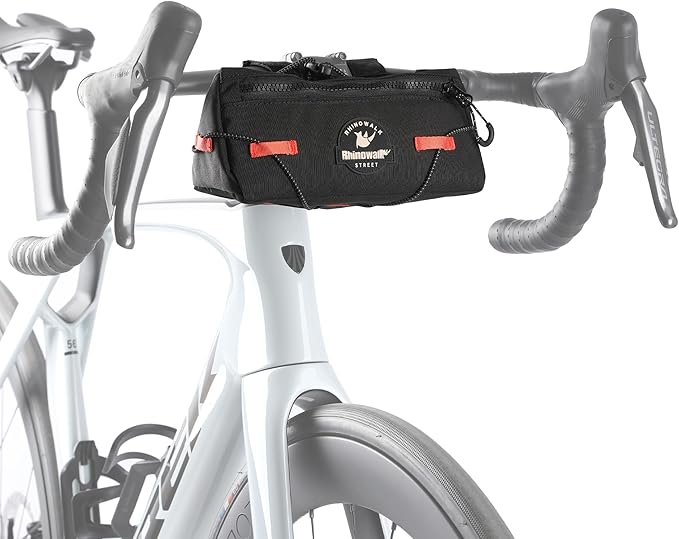 Rhinowalk Bike Handlebar Bag Urban Cycling Front Bag Bike Basket Bicycle Storage Bag for MTB Road Bike Folding Bike, Shoulder Bag, Cycling Accessories(Black)
