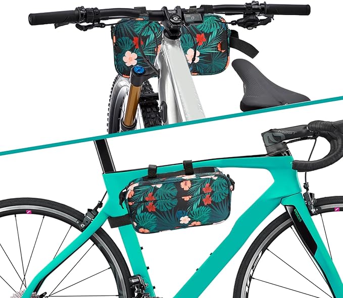 YEEGO DIRECT Handlebar Bag, Bike Bags for Bicycles, Multifunctional Water-resistant Scooter Crossbag Handbag Slant Across Mountain Bicycle Handlebar Frame Accessories(Navy Blue)
