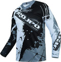 JPOJPO Men's Mountain Bike Jersey Long Sleeve MTB Off-Road Racing Downhill Motocross Shirts Quick Dry&Moisture-Wicking Tops
