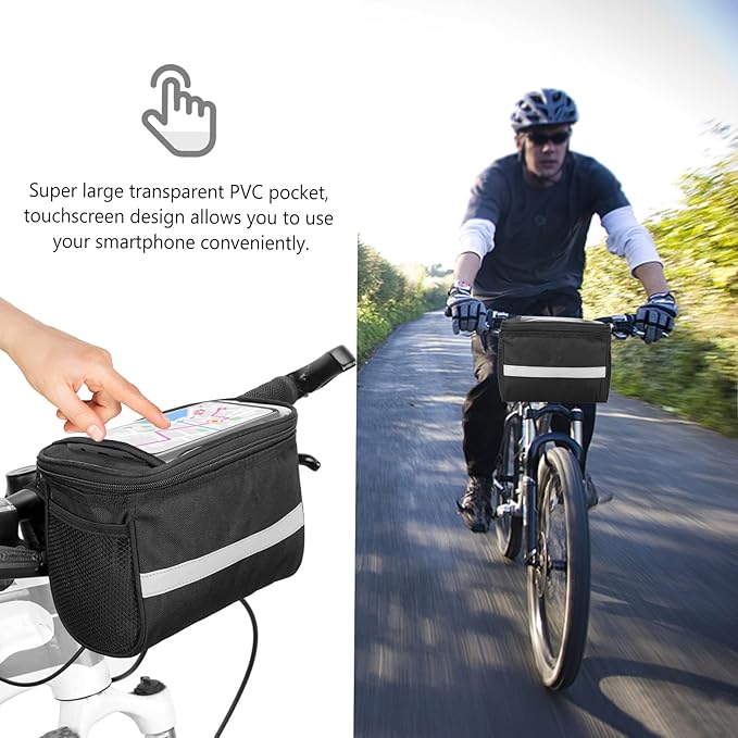 Lixada Bicycle Front Basket Insulated Bag MTB Bike Handlebar Pannier Cooler With Reflective Strip