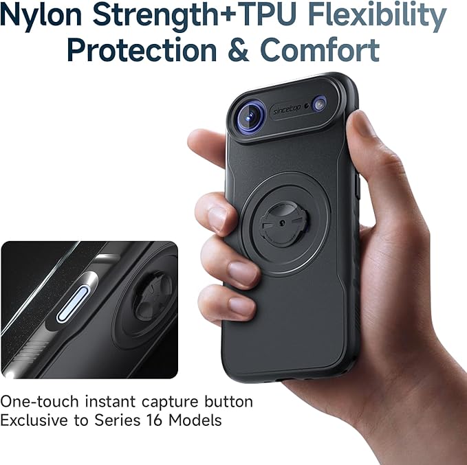 Bike Phone Case for iPhone Air – Shockproof & Slim with Built-in Lock, Compatible with Garmin-Style Mounts, Quick-Release for Road & MTB Cycling