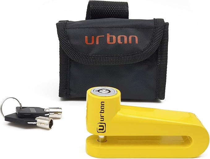 URBAN 560A Motorcycle Disc Lock, Universal ø7mm, More Visible More Deterrent, Compact and Effective Security, Universal Anti Theft Wheel Brake Lock for Motorbike Scooter Electric Bike Bicycle