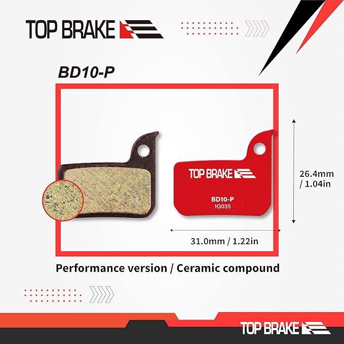 TOP BRAKE Disc Bike Brake Pads Compatible with AVID SRAM Level TLM/Ultimate/Force 22/Force 1/Red eTap HRD/Rival 1/Rival 22/S700 B1/S900 HRD