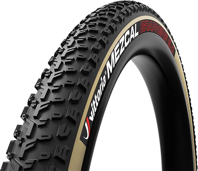 Vittoria Mezcal Mountain Bike Tire for Hardpack Terrain Conditions - Performance XC-Trail TNT MTB Tire - Black
