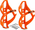 corki Cycles Bike Water Bottle Holder Right Side Load Water Bottle Cage for Road, MTB, Gravel Bicycle Vibrant Orange 2 Pack