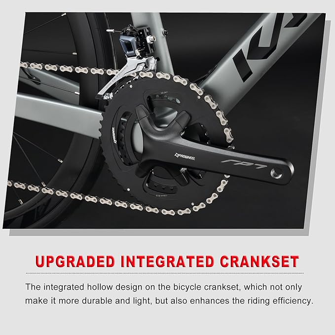 KABON Carbon Road Bike, 700C Carbon Fiber Frame Road Bike with R8000 22 Speed Disc Brake Racing Bicycle for Men and Women Adult