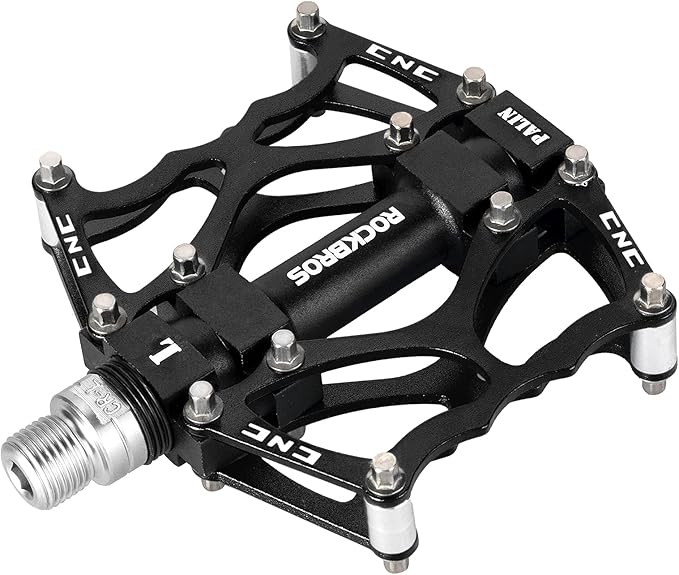 ROCKBROS Mountain Bike Pedals MTB Pedals CNC Non-Slip Lightweight Aluminum Alloy Bicycle Pedals Sealed Bearings Bicycle Platform Pedals 9/16" BMX Road Bike Pedal