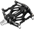 ROCKBROS Mountain Bike Pedals MTB Pedals CNC Non-Slip Lightweight Aluminum Alloy Bicycle Pedals Sealed Bearings Bicycle Platform Pedals 9/16" BMX Road Bike Pedal