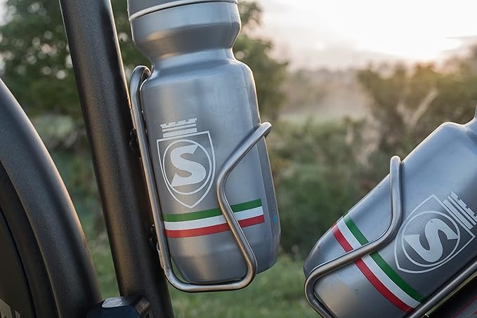 SILCA Sicuro Titanium Water Bottle cage | Cages for Bike with 21mm Fore/AFT Adjustment | Lighter Than Steel and Stronger Than Carbon and Alloy 30g | Hand Bent and Laser Welded in Indiana | USA Made