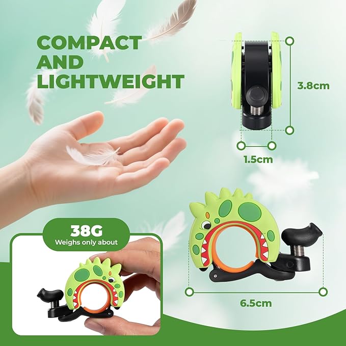 ROCKBROS Bike Bell Aluminum Alloy Bicycle Bell Mountain Bike Bells for Kids Adults with Loud Sound and Fit for 0.87-1in/22-25.4mm Bicycle Handlebars