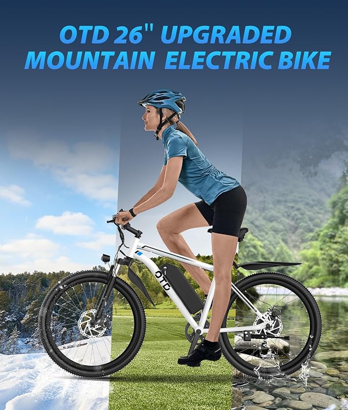 Electric Bike For Adults 1200W Peak Lightweight Mountain Ebikes,28MPH 26"x2.1" Fast Electric Bicycles,90 Miles PAS Long Range,48V 624Wh Removable Battery,7-Speed E-Bicycles with Mobile Phone Holder