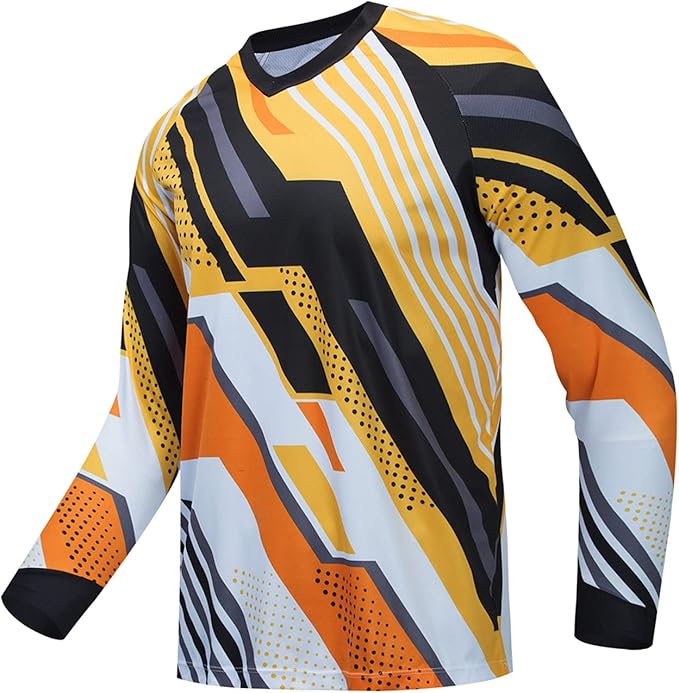Cycling Jersey Long Sleeve Men's Mountain Bike Motocross Jersey Long Sleeve MTB T-Shirt