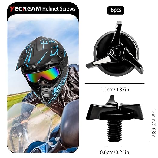 Helmet Visors Screws- Replacement Screw for Helmet Visor Helmet Hardware Kit with Dirt Bike & Motorcycle Helmet Bolts for Motorcross Helmets