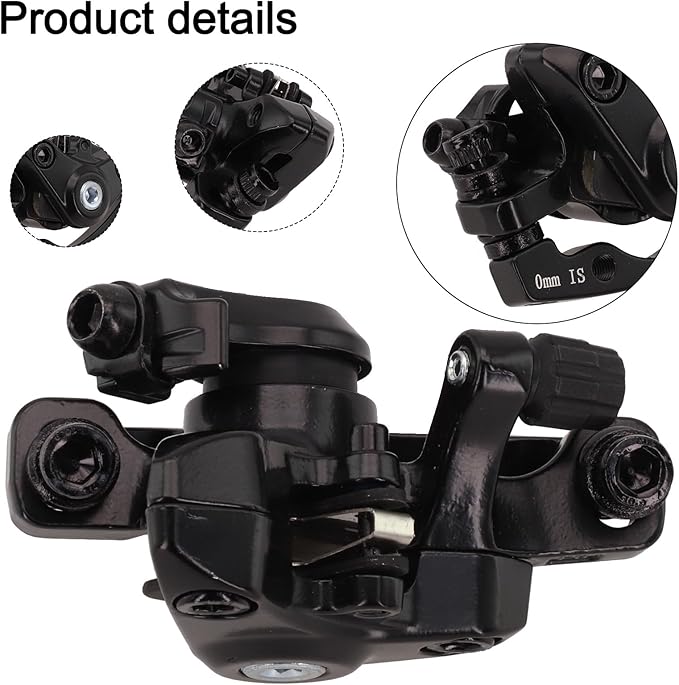 Bike Disc Brake Kit, Mechanical Disc Brakes Aluminum Alloy Caliper Mechanical Disc Brake Caliper Set Front And Rear For Electric Bike Mountain Bike Road Bike Folding Bike (rear brake)