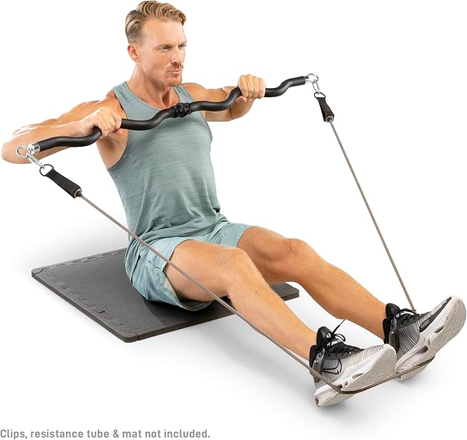 Marcy Deluxe Exercise Curl Bar for Lats, Curls and More for Home Gym Workouts BBEB-7355