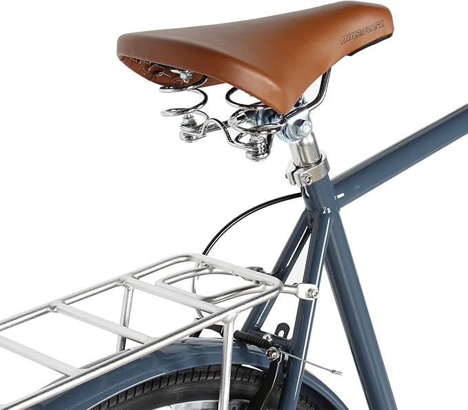 MICARGI 24/26 Inch Adult Cruiser Bicycle Hybrid Bike 1/7 Speeds Commuter Bike for Women, Men, Seniors,Step-Through or Step-Over Bike Steel Frame Multi Colors Style