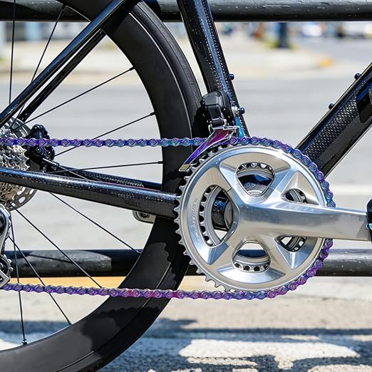 Rainbow 10 Speed Bike Chain, 1/2" x 11/128" 116 Links for Road Bike Mountain Bike (10 Speed Chain)