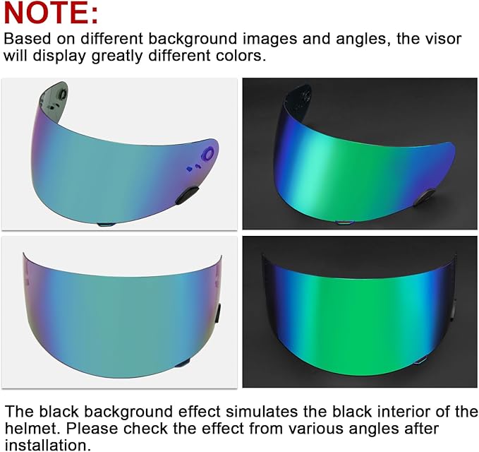 PSLER Qualifier Visor- Qualifier DLX Helmet Visor Motorcycle Face Shield Accessories Replacement for Bell Qualifier/Star/Vortex/RS-1/Revolver,Deep Color Green