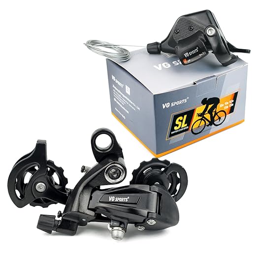 VG Sports 10 Speed MTB Groupset Bike Chain 11-42T Cassette 1x10 Speed Rear Derailleur& Shifter (10S 11-42T Set)