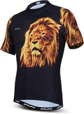 JPOJPO Men's Cycling Jersey Short Sleeved Mountain Bicycle Jerseys Breathable T- Shirt Tops S-3XL