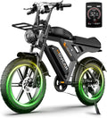 MOVCAN V30 Series Electric Bike for Adults, 3000W/1500W/1000W Motor, 20" Fat Tire Ebike, 37.5MPH/32MPH/28MPH, 120/70Miles, 48V 40Ah/31.2/15.6Ah Dual Battery Motorcycle Ebike for Commuting/Off-roading