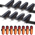 KunHe 227 Lumens 1600mAh Bike Light Set (1or2or4 or 8 Packs) Rechargeable Front & Rear Bicycle Lights with IPX4 Waterproof 4 Modes for Night Cycling