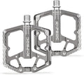 Bike Pedal Aluminum Alloy 9/16" Bike Pedal MTB Wide Platform Flat Non-Slip Bicycle Pedals with 3 Bearings for Mountain Bikes, Road, BMX