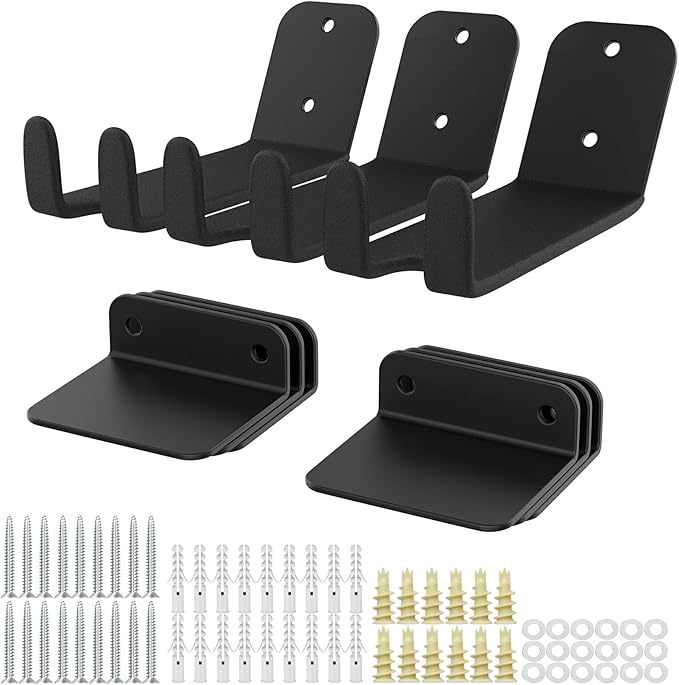 WALMANN 3 Pack Bike Pedal Hanger Wall Mount, Heavy Duty Horizontal Bike Rack for Garage Wall, Bike Display Stand for Home Holds Up to 70 LBS
