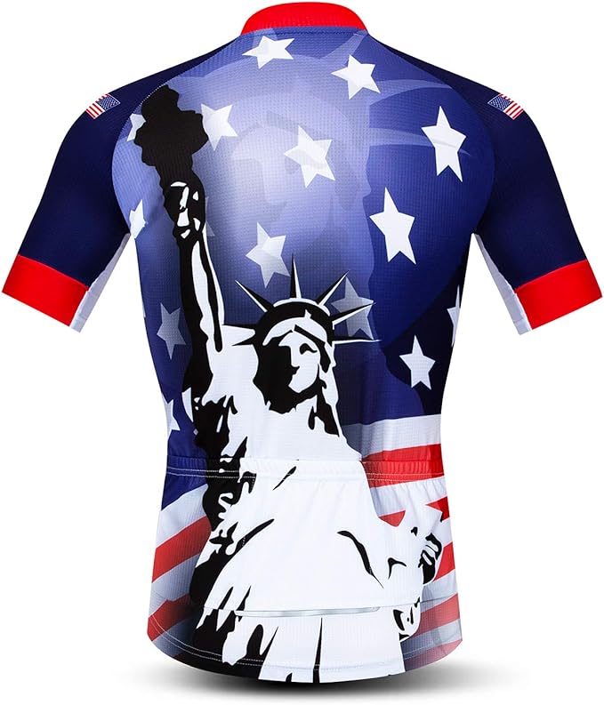Cycling Jersey Mens Bike Shirt Biking Tops for Road Racing MTB BMX Dirt Road Quick Dry, Comfortable, Moisture Wicking