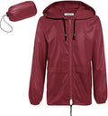 COOFANDY Mens Packable Rain Jacket Lightweight Waterproof Raincoat with Hood Outdoor Rain Gear Travel Hiking Cycling