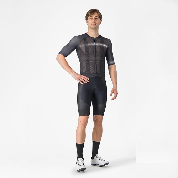 CASTELLI Men’s Climber’s A/C Jersey, Quarter Length Sleeve, Full Zip, Road Cycling & Gravel Biking Jersey with UV Protection