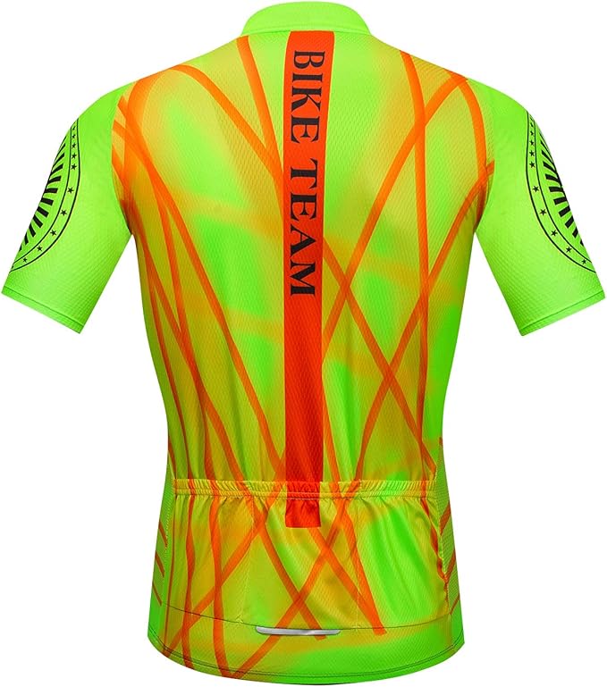 Weimostar Men's Cycling Jersey Short Sleeve Bike Clothing Multicolored Diamond