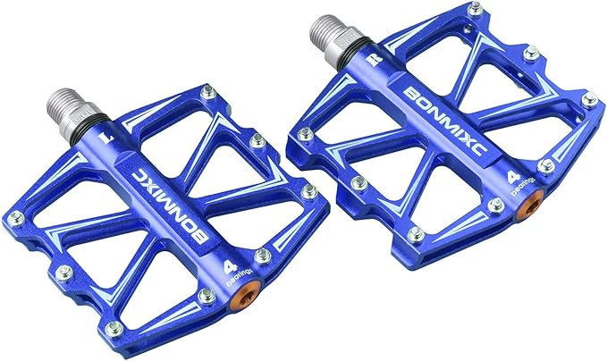 Mountain Bike Pedals 9/16" Alloy Lightweight MTB Pedals Sealed Bearing Flat Road Pedals