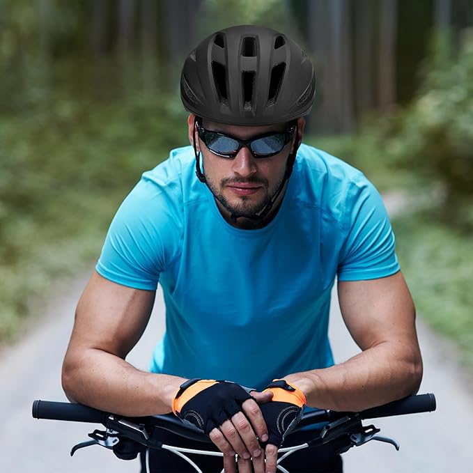 Adult Bike Helmet, SIFVO Road Bike Helmet Adjustable 55-58cm, Magnetic Buckle Lightweight Cycle Helmet for Men and Women Commuting Cycling Scooter Helmet