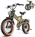 3000W/2000W Peak Dual Motor/Single Motor Foldable Electric Bike for Adults, 52V 30Ah Removable Battery, 35 MPH & 120 Miles, 20"x4.0" Fat Tire Mountain Bicycle, Magnesium Alloy Frame Dirt Ebike