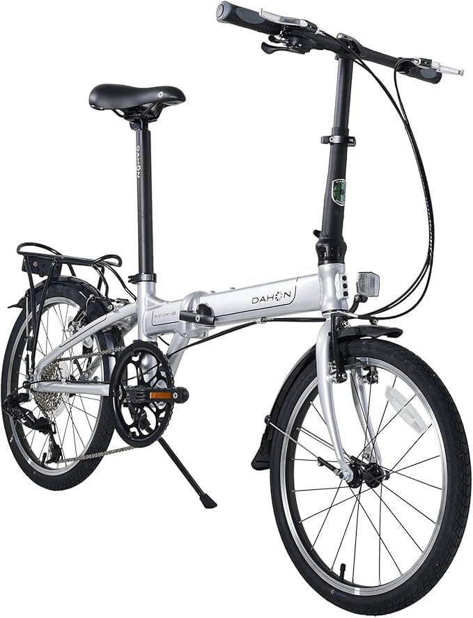 Dahon Mariner D8 Folding Bike, Lightweight Aluminum Frame; 8-Speed Gears; 20” Foldable Bicycle for Adults