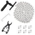 Bike Chain Kit, 10 Speed Multi-Function Bike Mechanic Repair Kit, Chain Breaker and Bike Link Plier with Hook and 6 Pairs Bicycle Buckle, Reusable