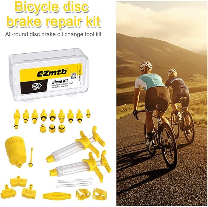 Mountain Bike Brake Bleed Kit, Bicycle Hydraulic Brake Bleed Kit for Shimano & MAGURA & SRAM Series, Bicycle Brakes Service Bleed Set, Bike Hydraulic Brake Bleed Kit
