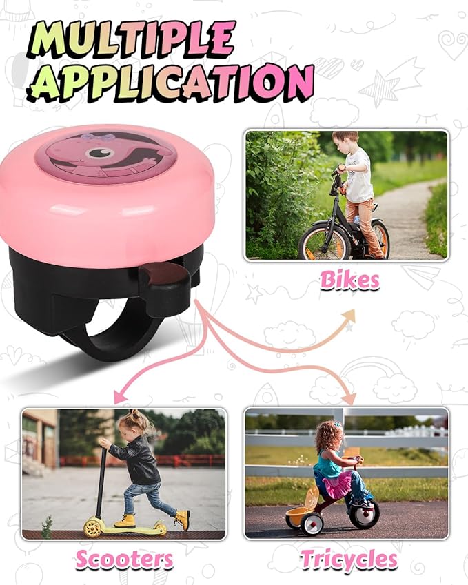 VICTGOAL Bike Bell for Kids with Loud Clear Sound, Bicycle Bell Scooter Bike Horn Ringtone Alert Cute Cycling for Toddler Children Boys Girls
