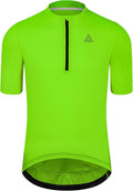 Men's Cycling Jersey Short Sleeves Bike Jersey 1/3 Zipper Solid Color Club Fit, Biking Cycling Shirt Zipper Pocket