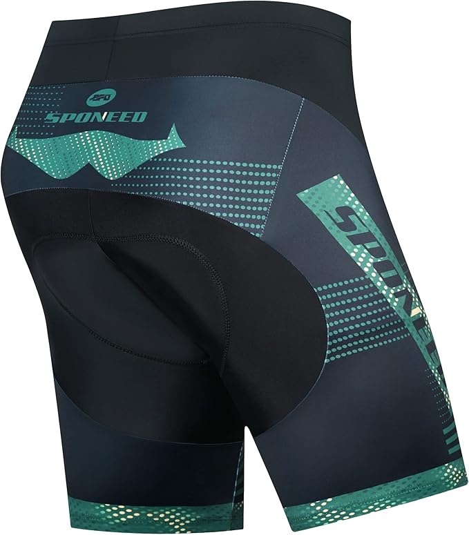 sponeed Men's Cycling Shorts Padded Bicycle Riding Pants Bike Biking Clothes Cycle Wear Tights