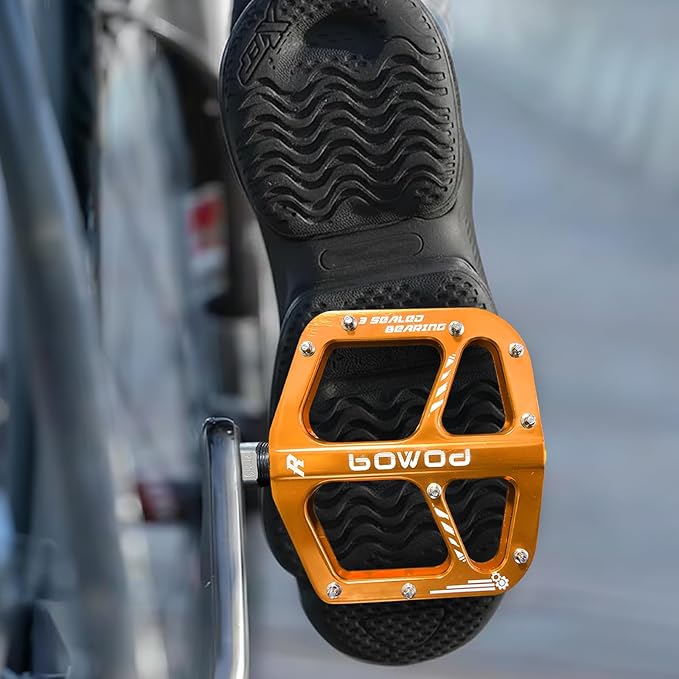 Bike Pedals 9/16" Lightweight Non-Slip Bicycle Platform Pedals - Fits Most Adult Bikes & Mountain Bikes &MTB, Road Bikes and Slip-Resistant Design