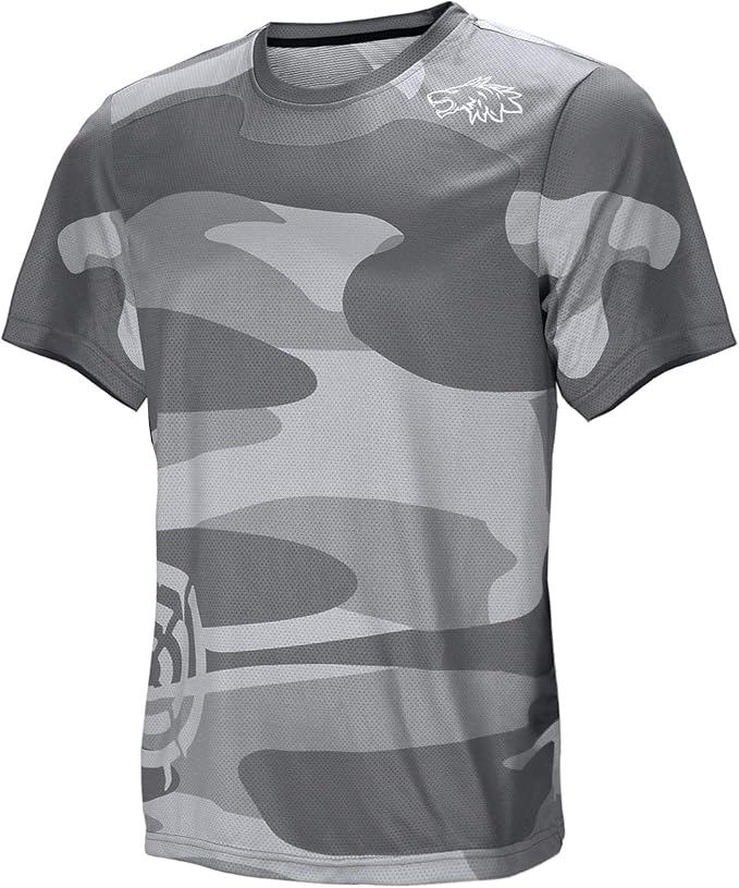 Wisdom Leaves Mens Mountain Bike Jersey Short Sleeve MTB Shirts Moisture-Wicking and Quick-Dry