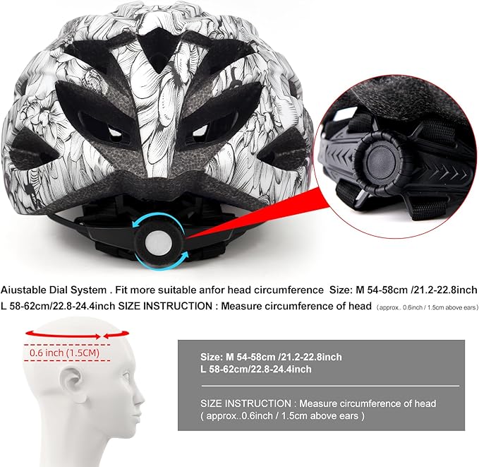 Adult Bike Helmets, Adjustable Mens Womens Bicycle Helmet, Lightweight Road Mountain Cycling Safety Sports Helmets with Detachable Visor