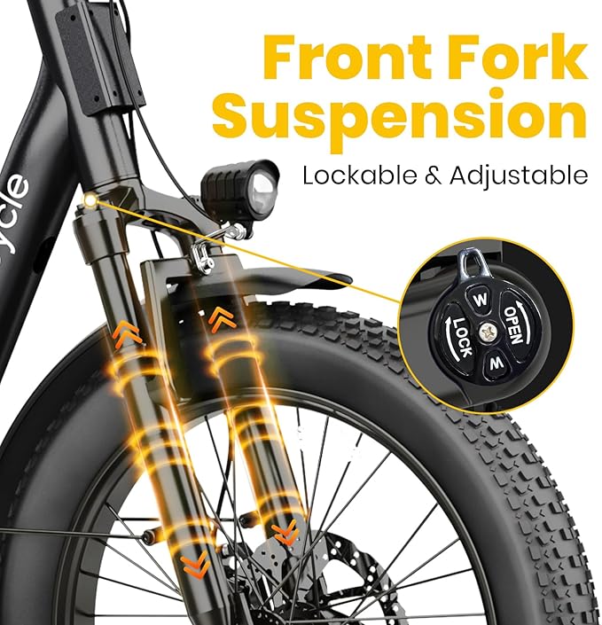 1800W Peak Electric Bikes for Adults 20" Fat Tire E Bike with 90 Miles Max Range 28 MPH Electric Bicycle Step-Thru Ebikes with 48V Removable Battery 7 Speed
